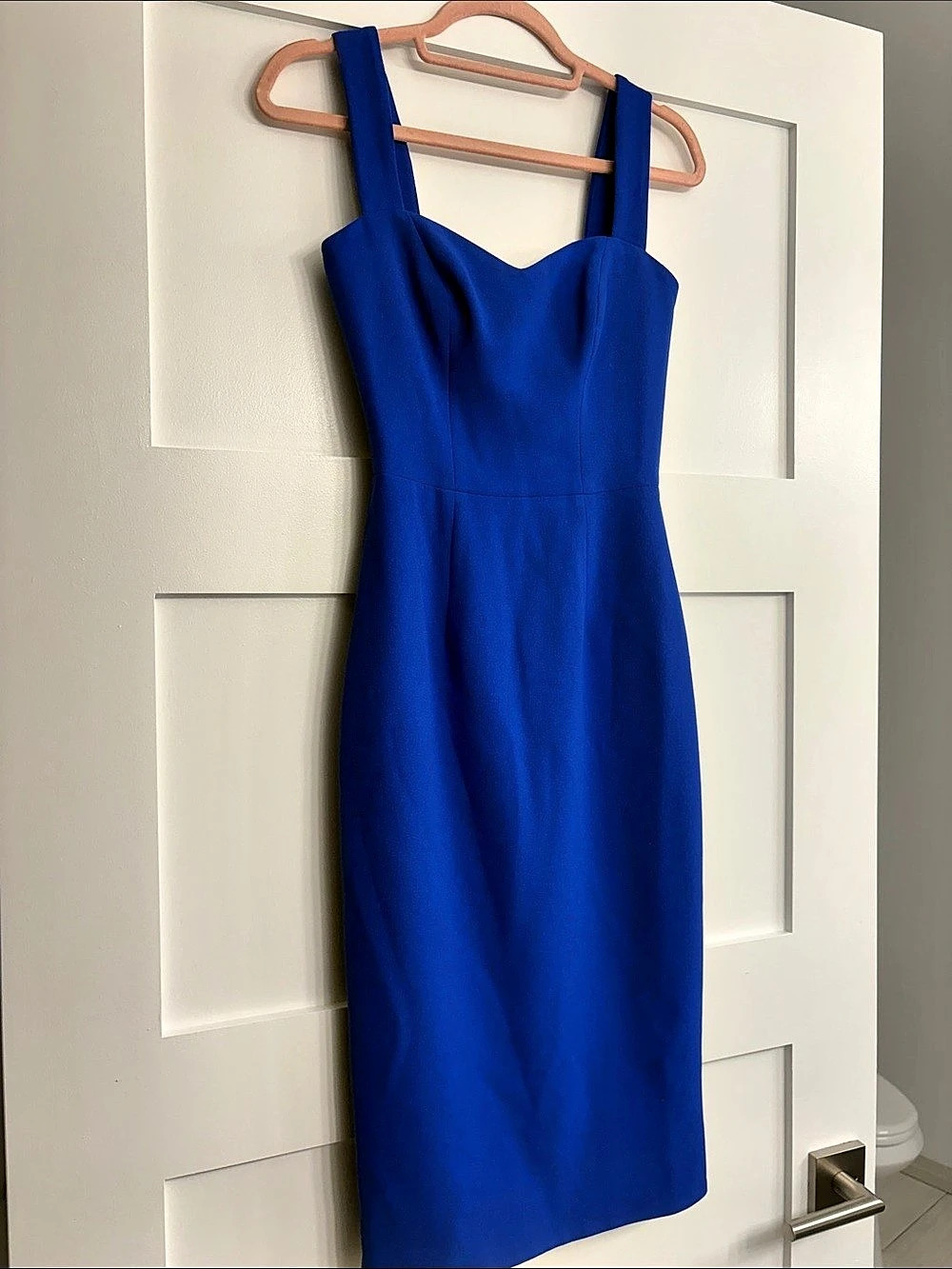 Dress the Population Nicole Sweetheart Neck Cocktail Dress Blue XXS